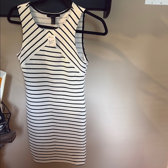 Forever 21 Black and White Striped Mini Dress - Picture 1 of 3